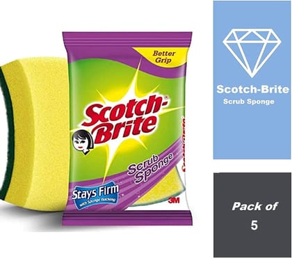  Scotch-Brite Scrub Sponge, 5-Pack