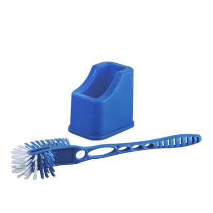 Kleeno By Cello Toilet Brush and Holder Set - Bathroom Cleaning Supplies - Compact and Discreet Design - Durable and Long Lasting - Easy to Clean and Maintain