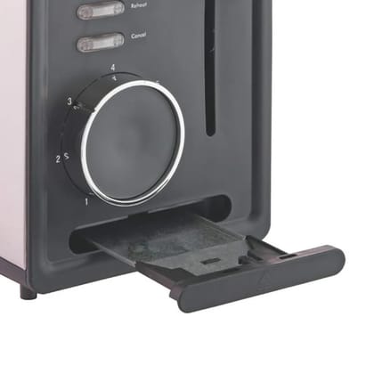 Borosil BTO850WSS21 850-Watt Krispy Pop-up Toaster (Black) 2 Slice , 2 Year Warranty