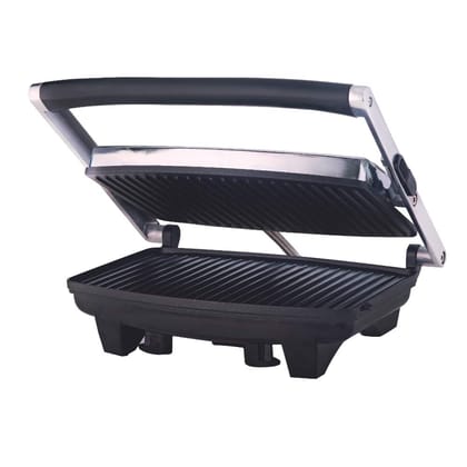 Borosil Jumbo Grill Sandwich Maker | Electric Toaster Maker | Non-Stick Coating Plates Opens to 180°, BPA & PTFE Free | Power Indicators | 2 Year Warranty (1000W)