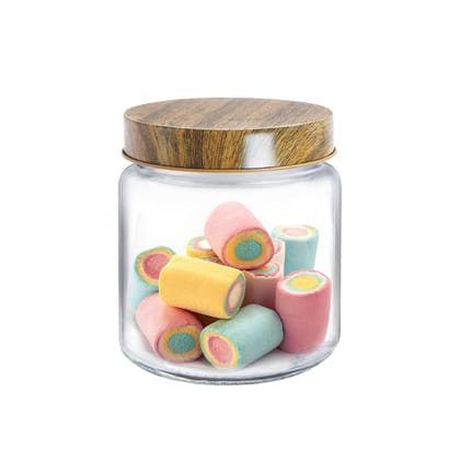 Treo Glass Jar- 600 ml, 1 Piece, Transparent