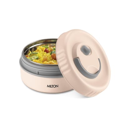 MILTON Snack Box Small I Inner Steel, PU Insulated 350 ml I Leak Proof with Air Vent I Lunch Box for Office Use