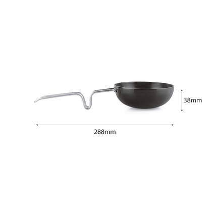 Cello Hard-Anodised Classy Tadka Pan, Black, Small
