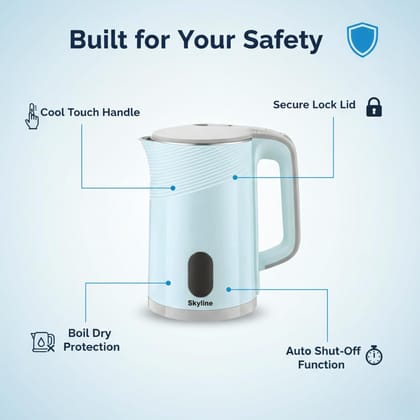 Skyline 1500W 1.8L Double Wall Electric Kettle VTL-6200