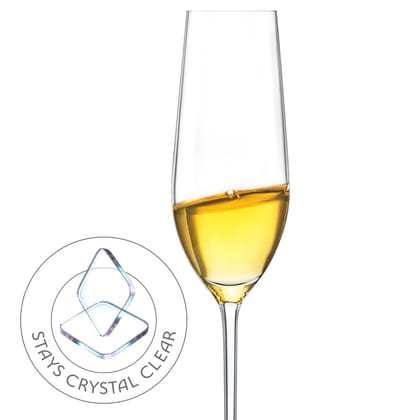 Borosil 190ml x 2pc Opera Champagne Glass Set | Flute for Champagne, Sparkling Wine, Prosecco & Cocktails | Elegant Glassware for Celebrations & Gifting
