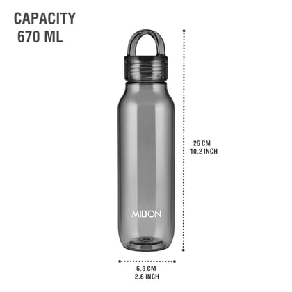 MILTON Fashion 750 Pet water bottle, 670 ml|Tritan Plastic|Leak-Proof, BPA-Free, Sturdy Handle|Reusable Water bottle for fridge|Perfect for Office, Travel, Gym Tumbler Bottle for Men and Women