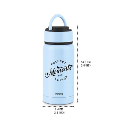 Milton Tiny 180 Thermosteel Water Bottle 180 ml Stainless Steel, Long Hours Hot and Cold, Leak Proof Lid, Easy to Carry, ISI Certified I Vacuum Insulated I for Office, Gym, School