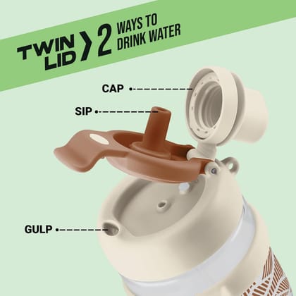MILTON Champion 900, 2-in-1 Sip or Gulp Lid Plastic Tumbler 886 ml | Leak-Proof, BPA-Free
