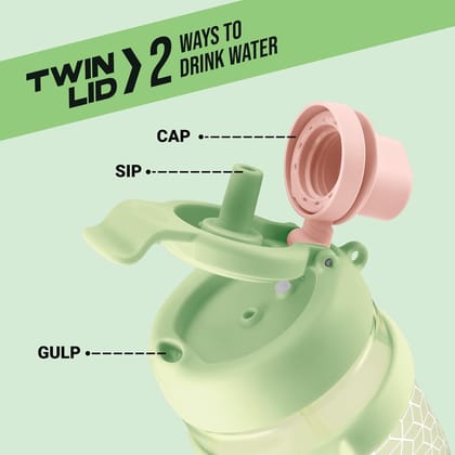 MILTON Champion 1250 2- in-1 Sip or Gulp Lid Plastic Tumbler 1.21L | Leak-Proof, BPA-Free