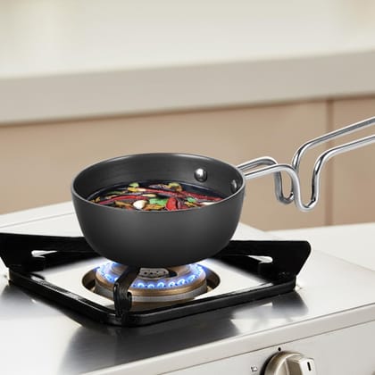 Borosil 11 cm Hard Anodized Tadka Pan | Aluminium Grade 3003