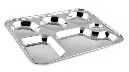 PNB Kitchenware 6 in 1 Partition Plate ISI & BIS Approved , Pack Of 1 