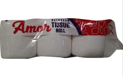 Amor Bathroom Big 4" Tissue Roll , Pack Of 6 
