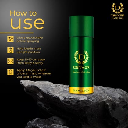 Denver Hamilton & Black Code Deodorant Spray for Men 50ml (Pack of 2)